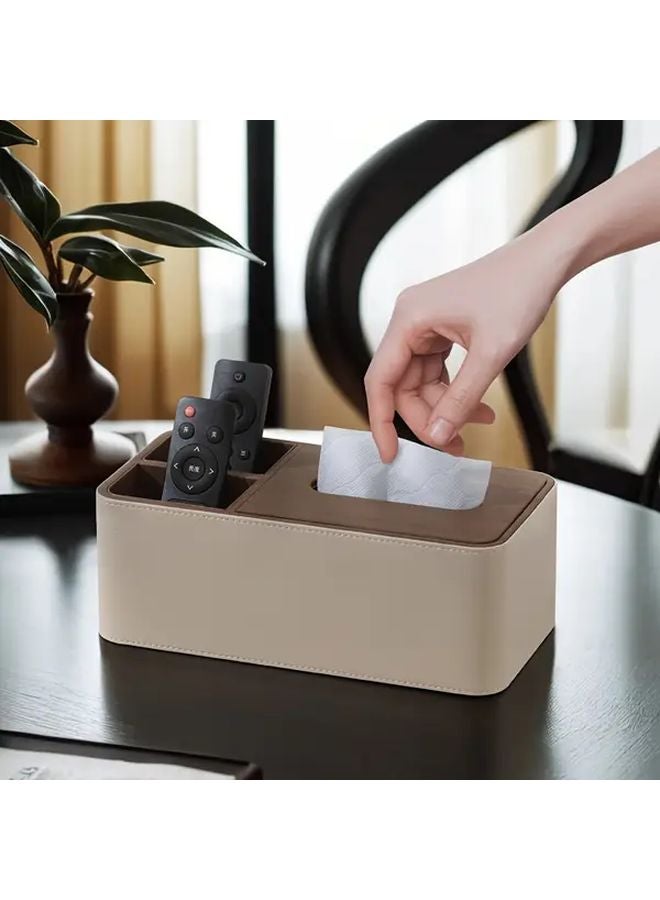 حامل علبة المناديل الجلدية متعدد الوظائف منظف جهاز التحكم عن بعد 1 قطعة - Image 2